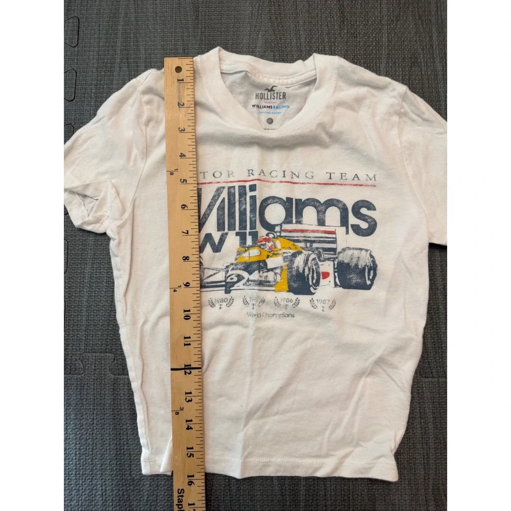 Hollister Williams Racing FW11 Motor Racing Team Graphic Tee White Kids XS